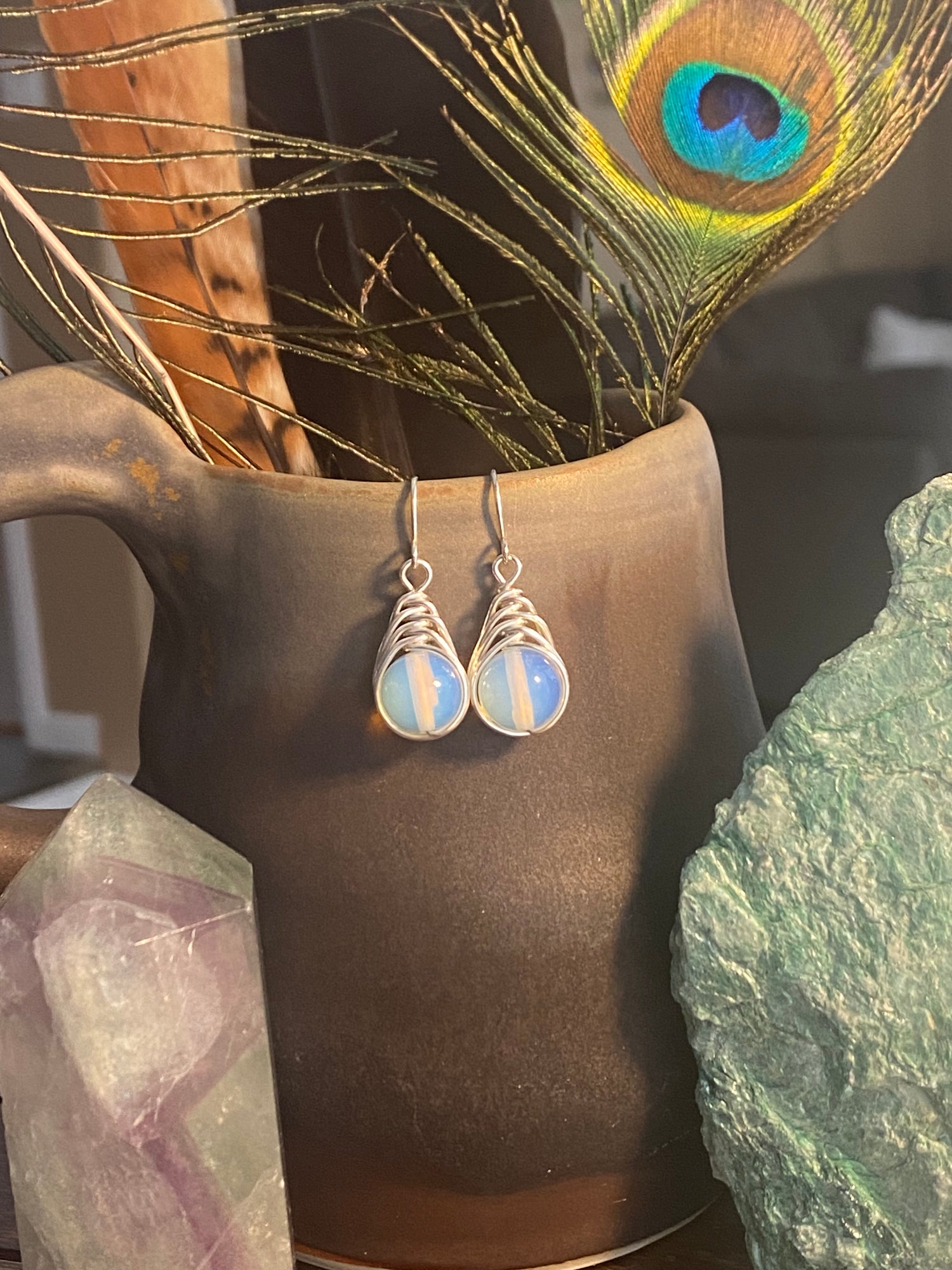Silver plated Wrapped Earrings